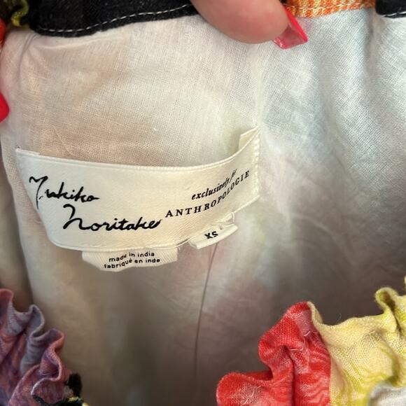 Yukiko Noritake for ANTHROPOLOGIE one shoulder mini shift dress XS - Picture 6 of 12